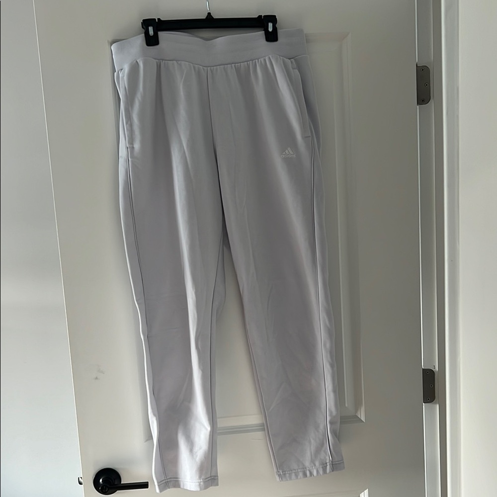 Adidas Blue/Gray Sweatpants with Elastic Waistband - XL